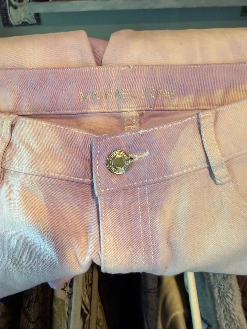Michael Kors Lavender Handmade Tie-Dye Jeans